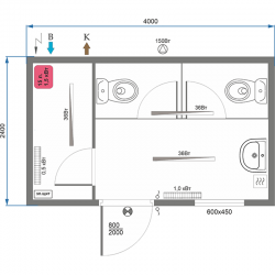 Модульный туалет КМТ 02 СК